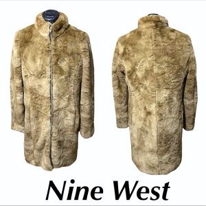 Brown Faux Fur Coat by Nine West, Short Fur
